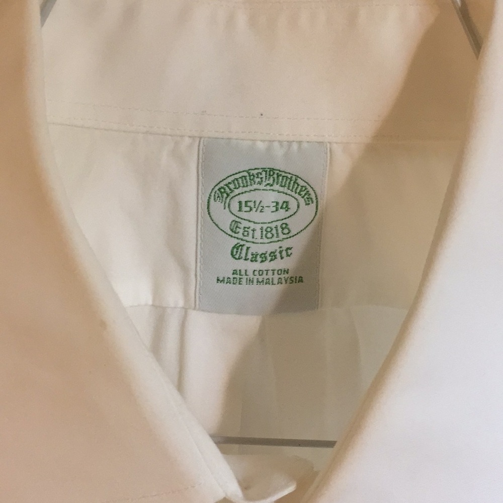 Men's Brooks Brothers Dress Shirt White 15 1/2 34